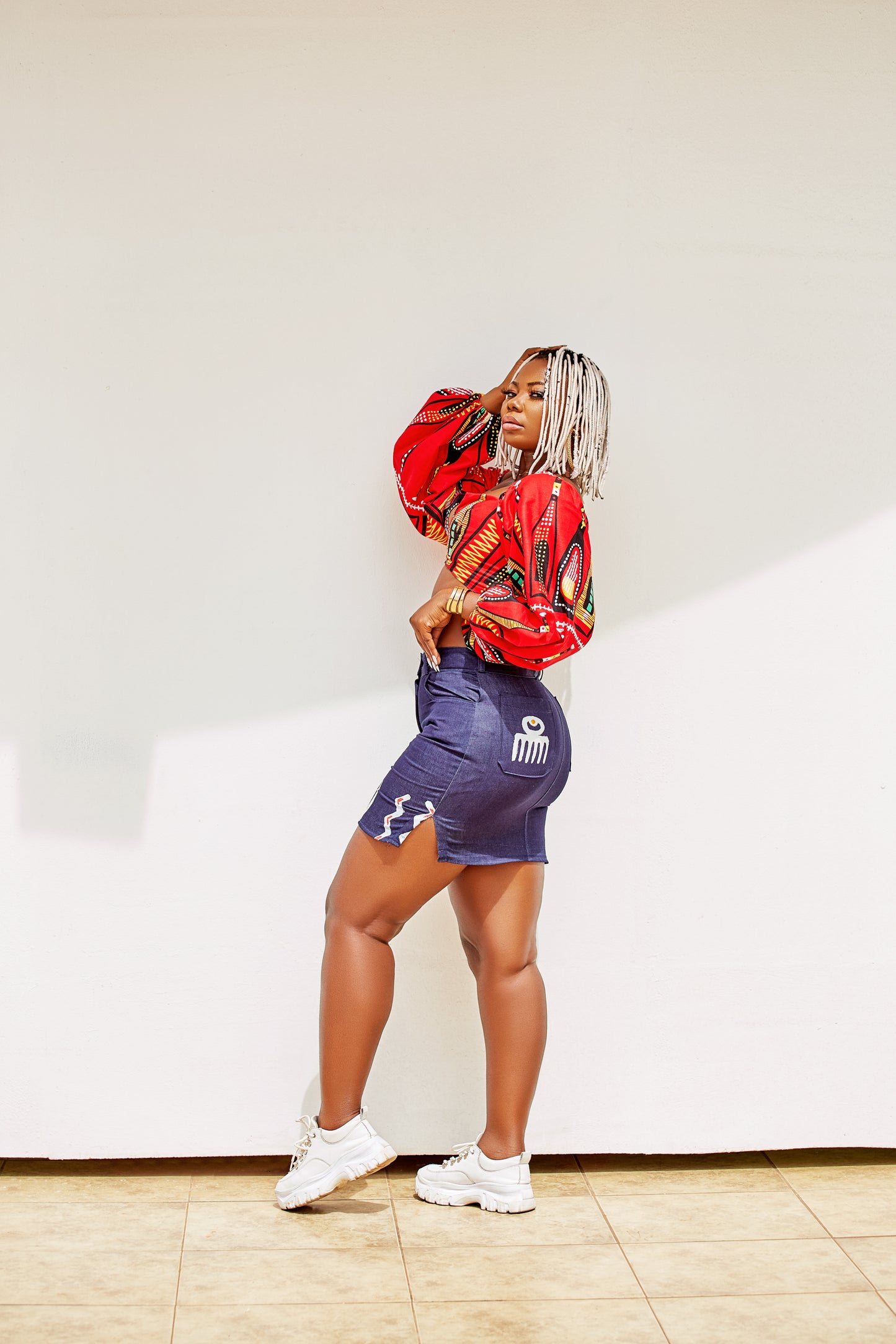 Savanna denim skirt