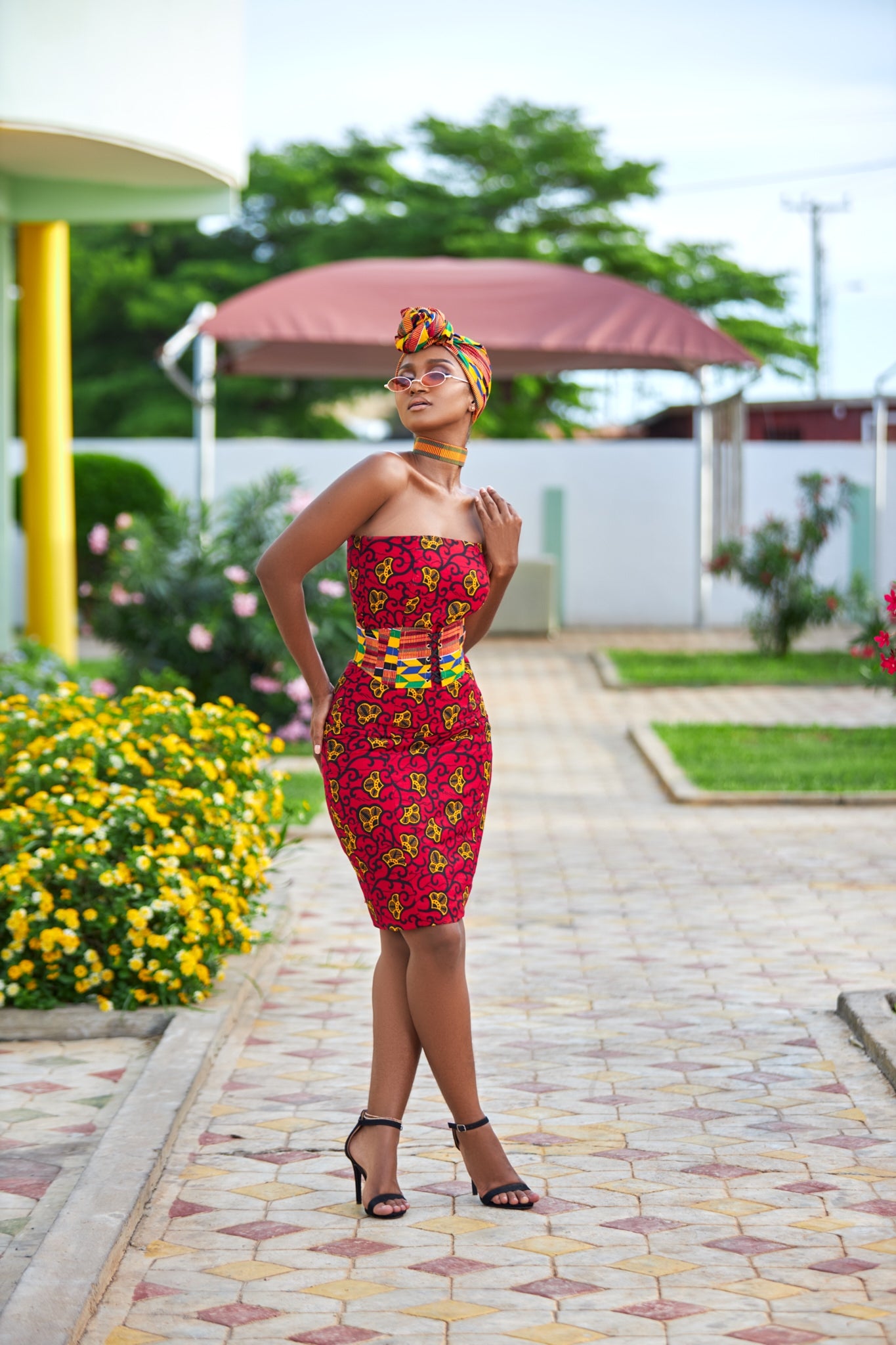 Kente corset and accessories set - TrueFond
