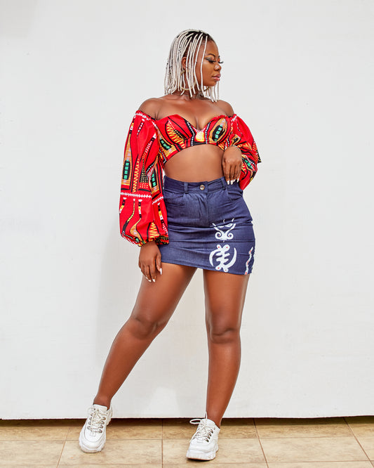 Savanna denim skirt