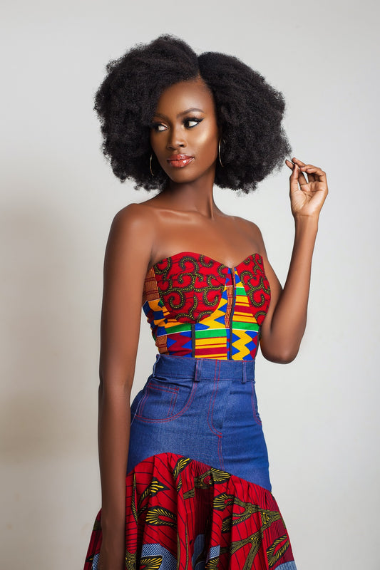 Kente crop top